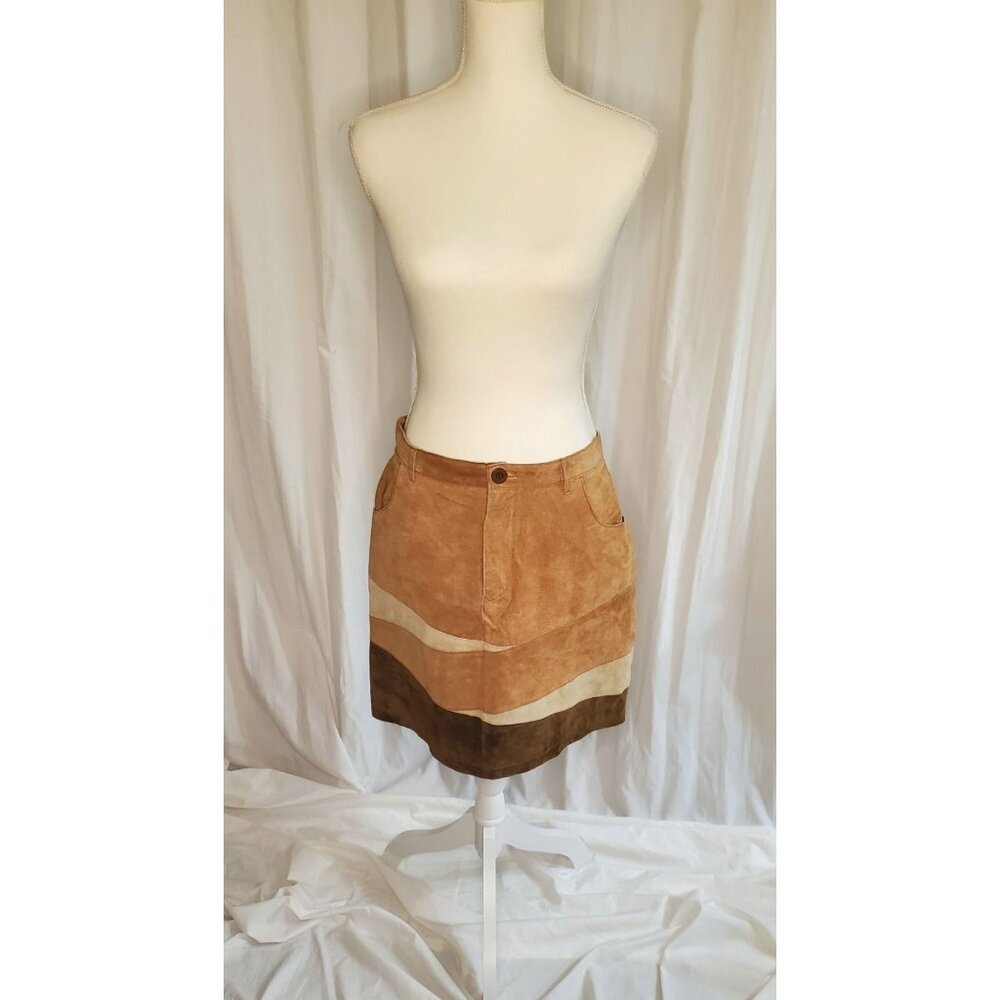 Vtg Rose Schott By Schott N.Y.C Genuine Leather Pencil Skirt Rare Boho Preppy XL